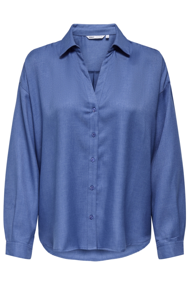 ONLHARRIET LIFE L/S SHIRT WVN 15344161 TRUE NAVY/MELANGE